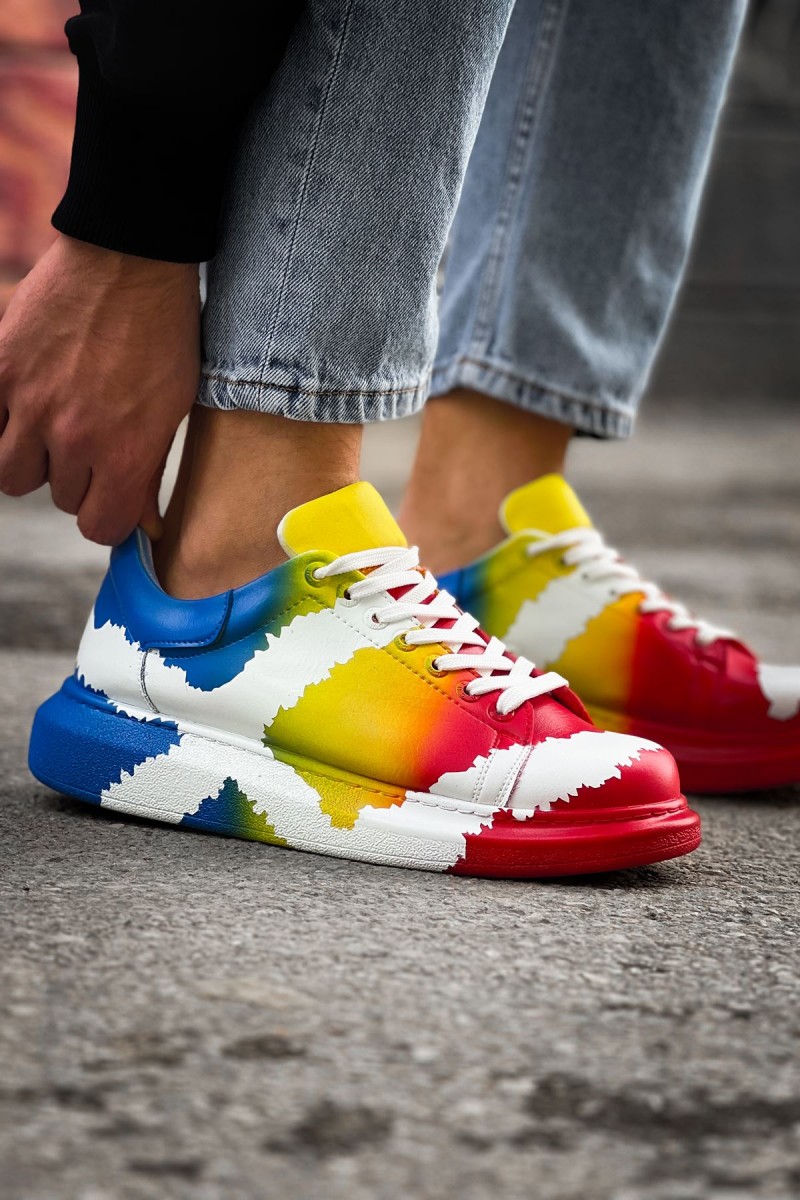 Mens Sneakers - Multicolor Painted 3 - 254