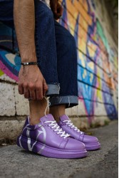 Mens Sneakers - Purple Painted - 254