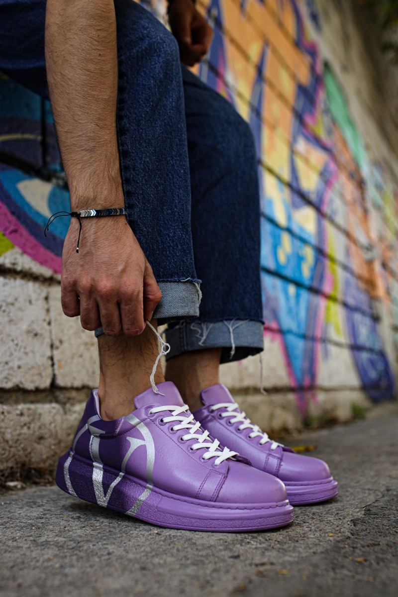 Erkek Sneaker - Mor Boyalı - 254