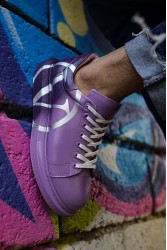 Mens Sneakers - Purple Painted - 254