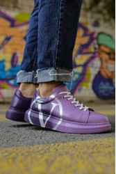 Mens Sneakers - Purple Painted - 254