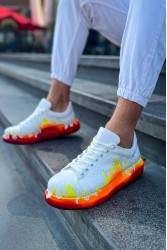 Erkek Sneaker - Kırmızı Boyalı - 254