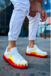 Erkek Sneaker - Kırmızı Boyalı - 254