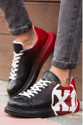 Mens Sneakers - Black Red X1 Painted - 254