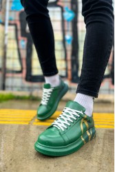 Erkek Sneaker - Yeşil Sarı Boyalı - 254
