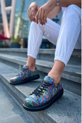 Mens Sneakers - Multicolor Painted 4 - 254