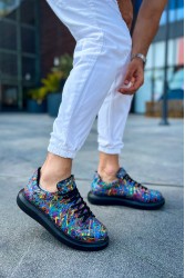 Mens Sneakers - Multicolor Painted 4 - 254