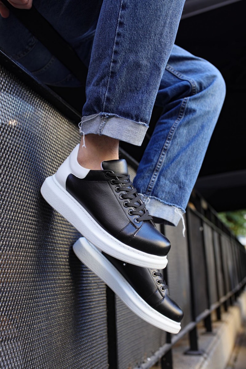 Erkek Sneaker - Siyah Beyaz 2 - Apollo