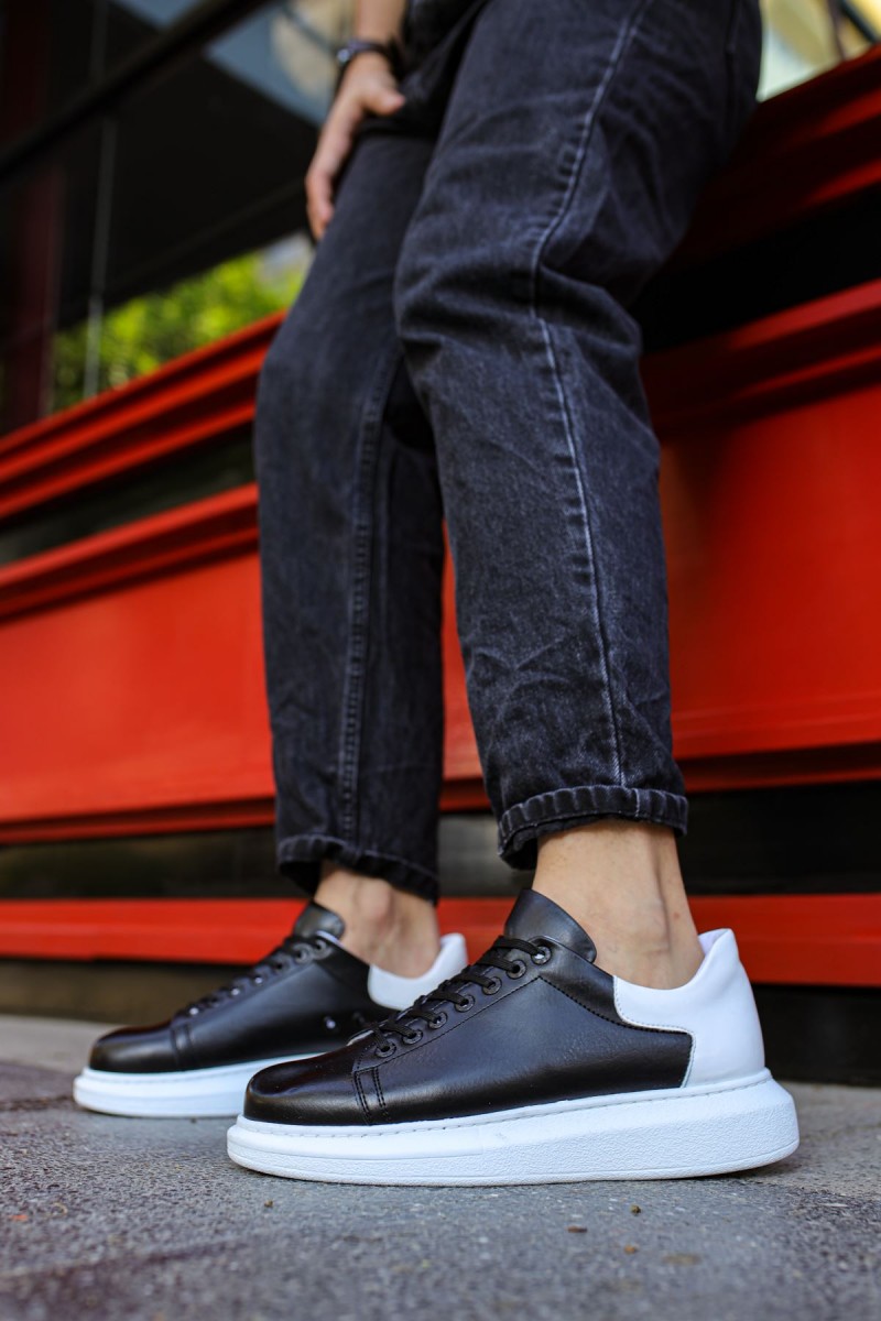 Erkek Sneaker - Siyah Beyaz 2 - Apollo