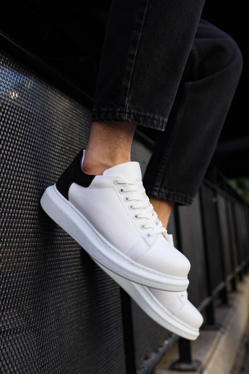 Erkek Sneaker - Beyaz Siyah - Apollo