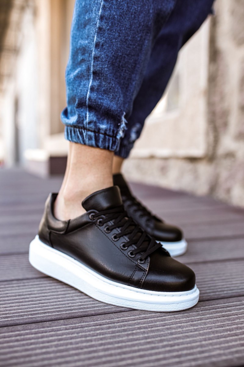 Mens Sneakers - Black White - Apollo