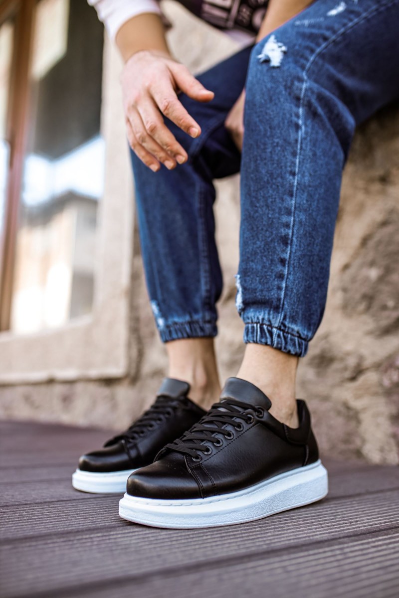 Erkek Sneaker - Siyah Beyaz - Apollo