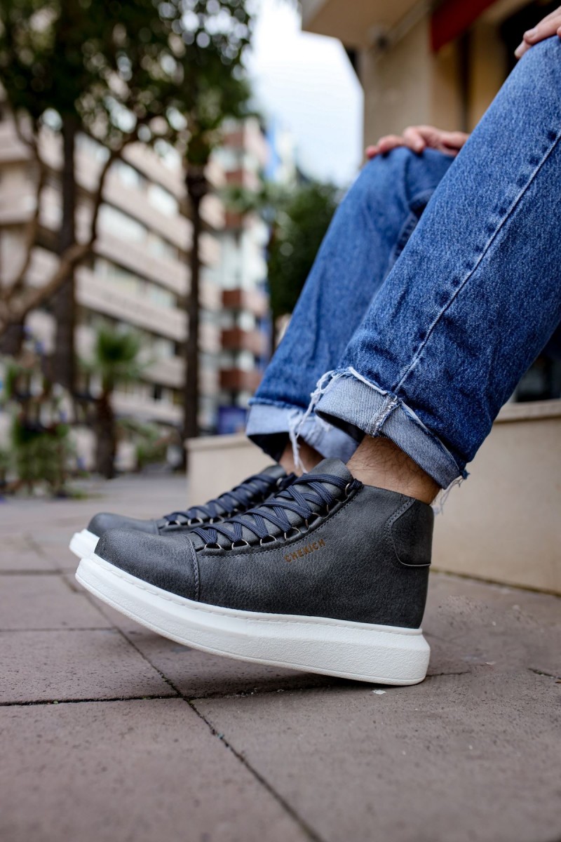 Erkek Yüksek Spor Ayakkabı - Antrasit - Enzo