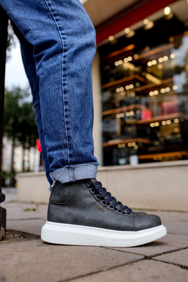 Erkek Yüksek Spor Ayakkabı - Antrasit - Enzo