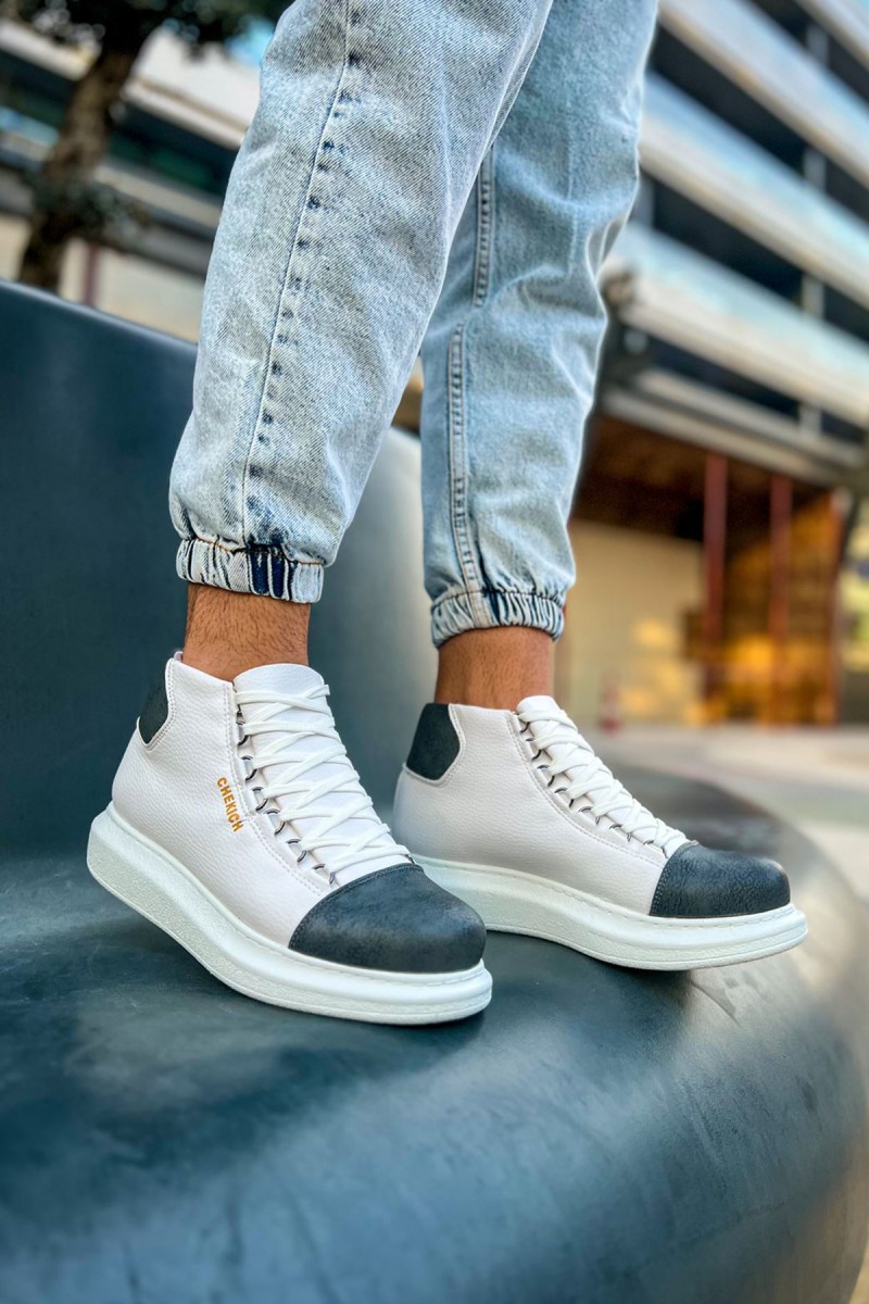 Erkek Spor Bot - Beyaz Antrasit - Enzo