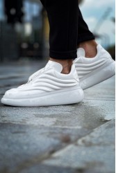 Erkek Sneaker - Beyaz Rugan - 295