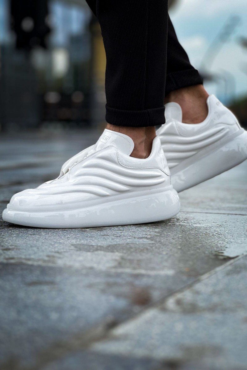 Erkek Sneaker - Beyaz Rugan - 295