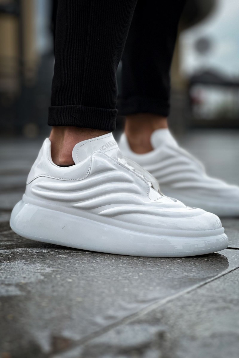 Erkek Sneaker - Beyaz Rugan - 295