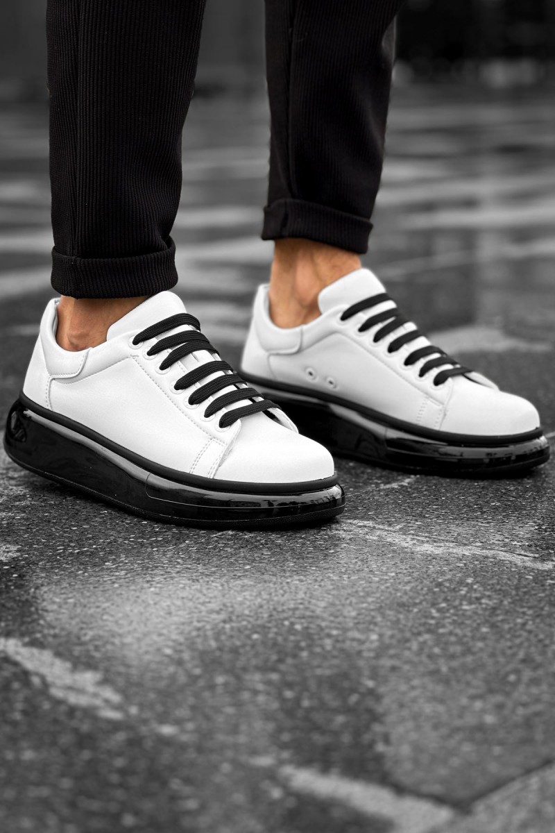 Mens Sneakers - White Black - 295
