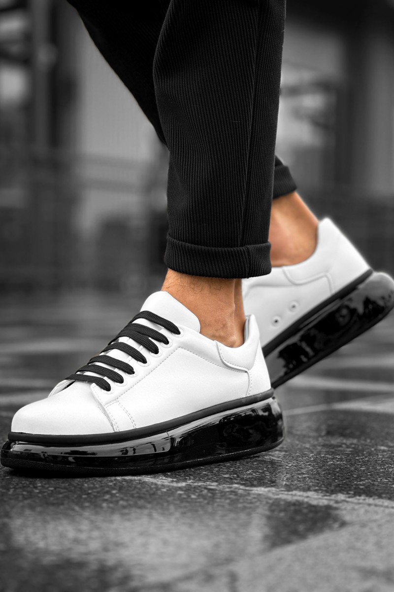 Mens Sneakers - White Black - 295