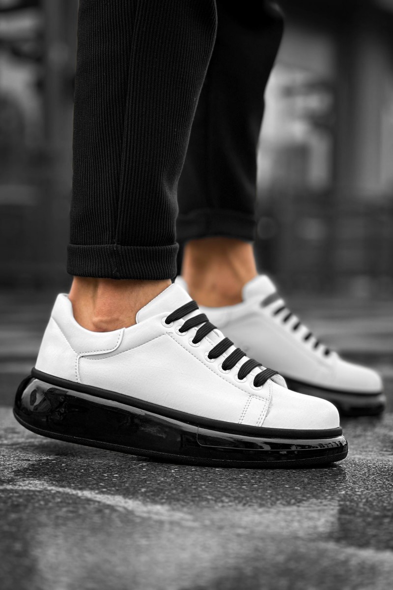 Mens Sneakers - White Black - 295