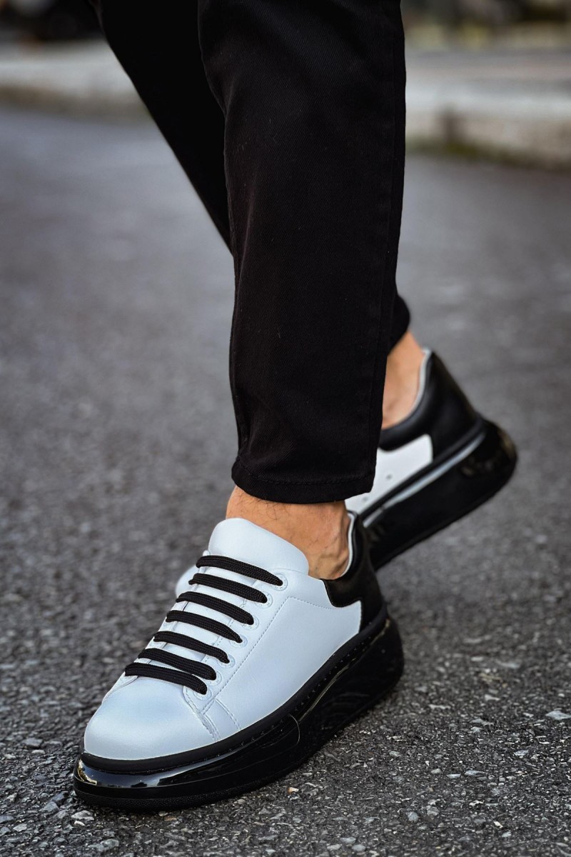 Mens Sneakers - White Black - 295 - 2