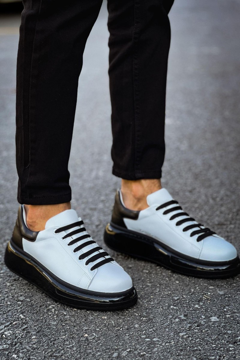 Mens Sneakers - White Black - 295 - 2