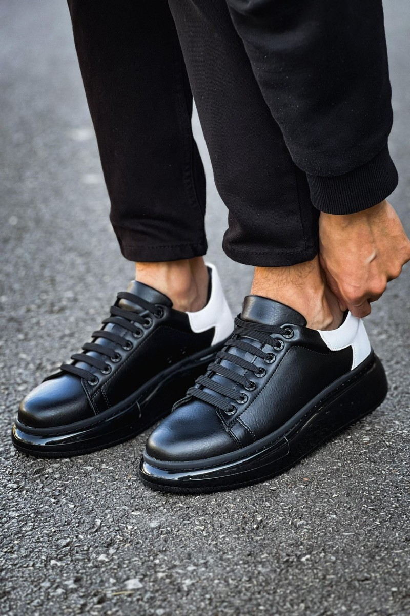 Mens Sneakers - Black White - 295 - 2