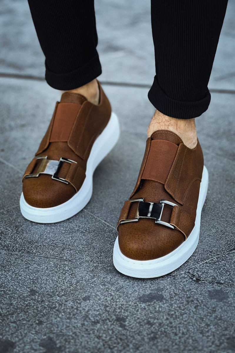 Erkek Sneaker - Taba Beyaz - 297