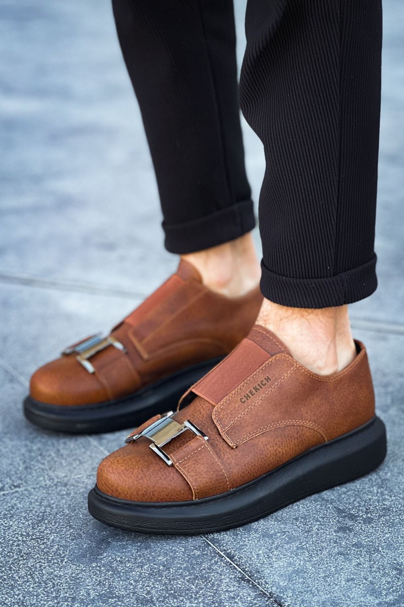 Erkek Sneaker - Taba Siyah - 297