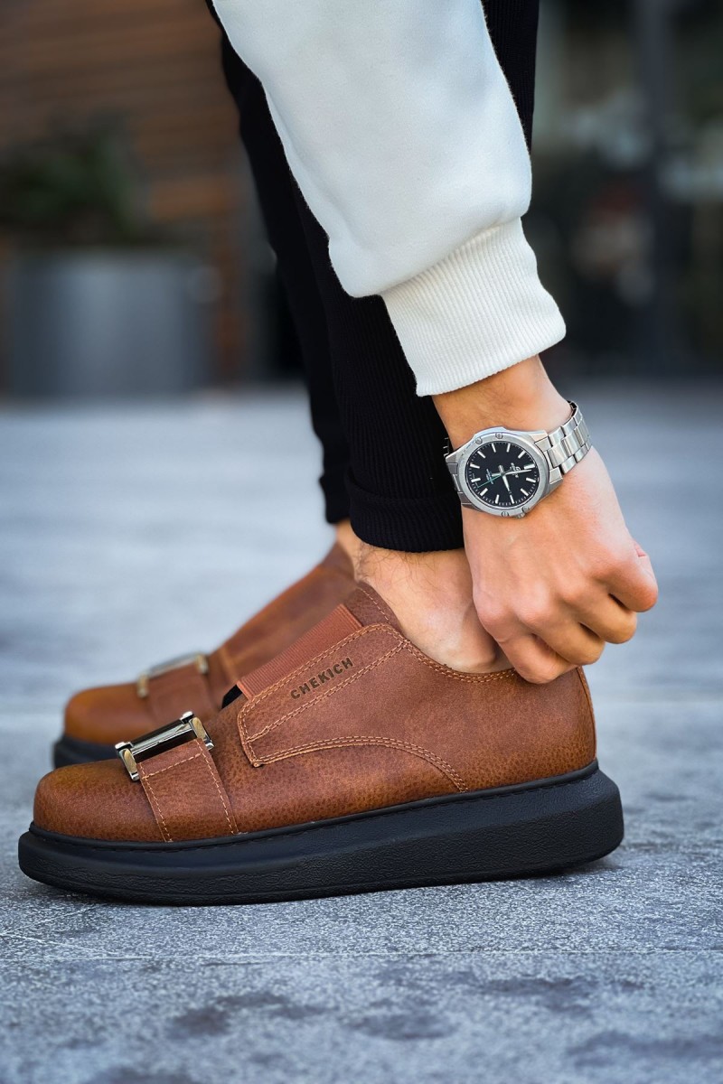 Mens Sneakers - Tan Black - 297