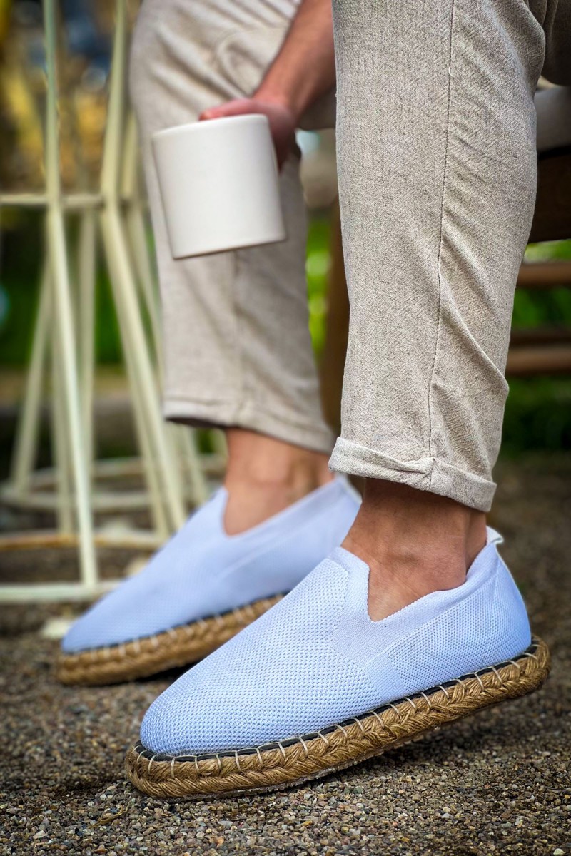 Mens Espadrilles - White - 305