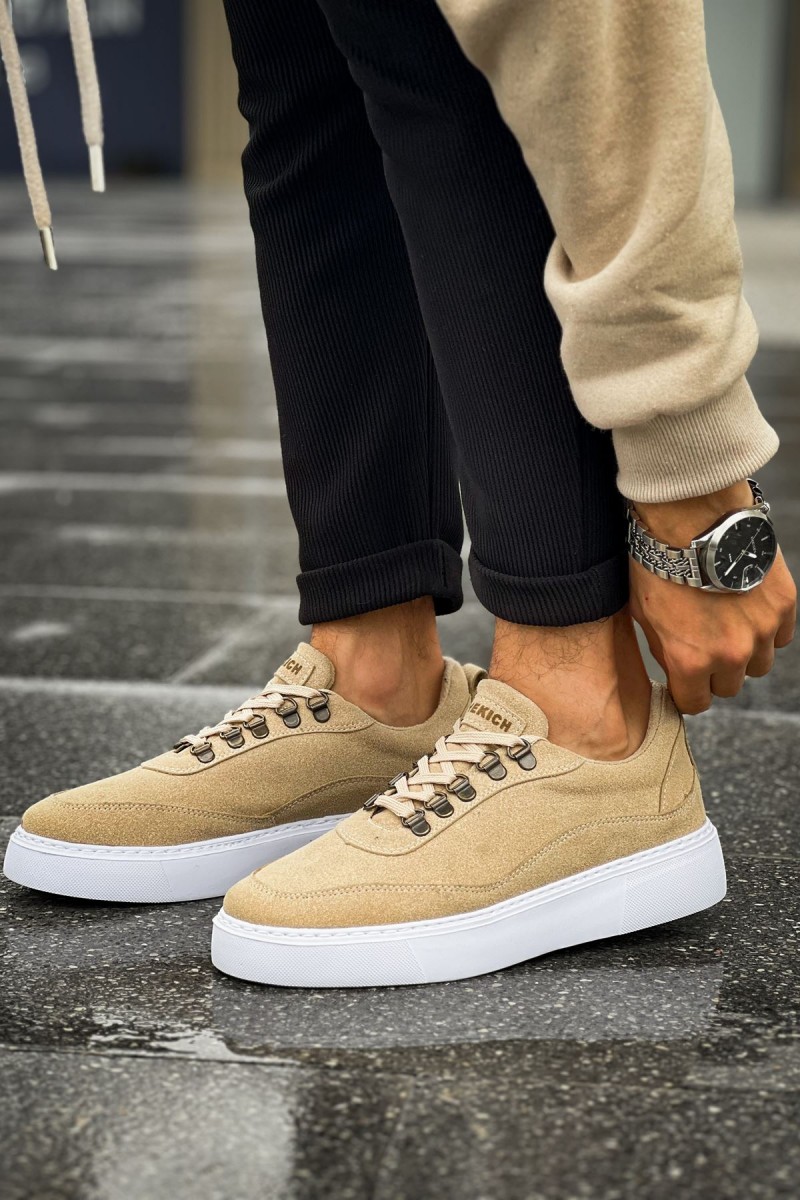 Erkek Sneaker - Bej Süet - 319