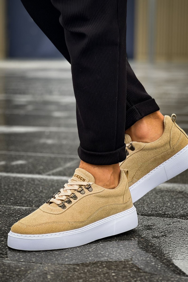 Erkek Sneaker - Bej Süet - 319