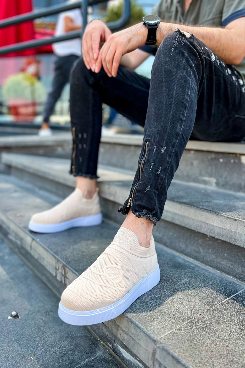 Erkek Sneaker - Bej - 411