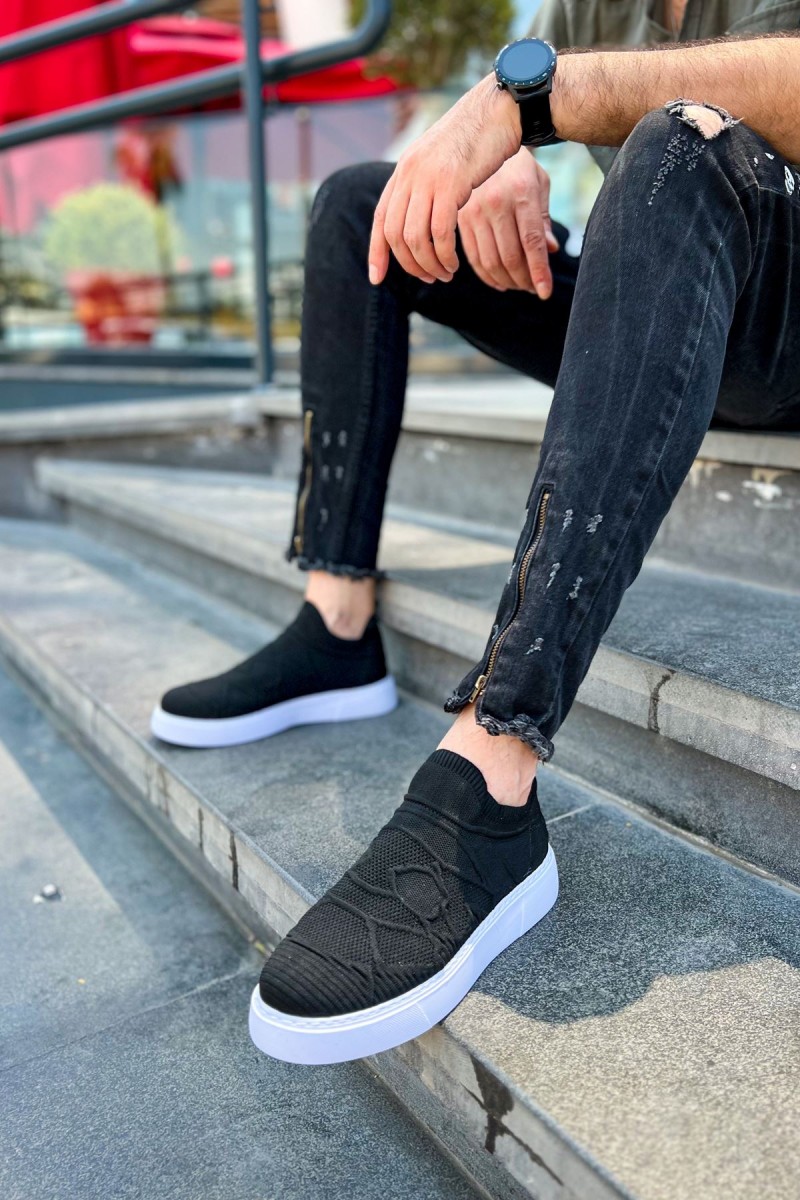 Erkek Sneaker - Siyah Beyaz - 411