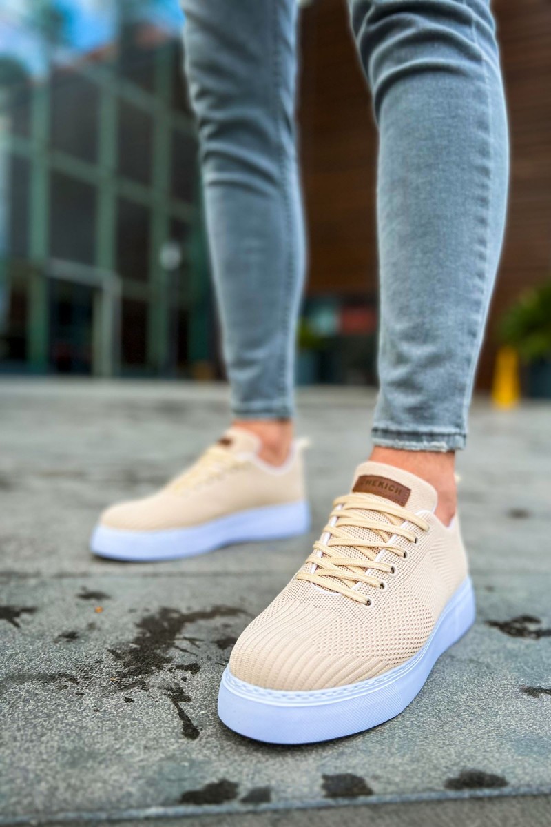 Erkek Sneaker - Bej - 413