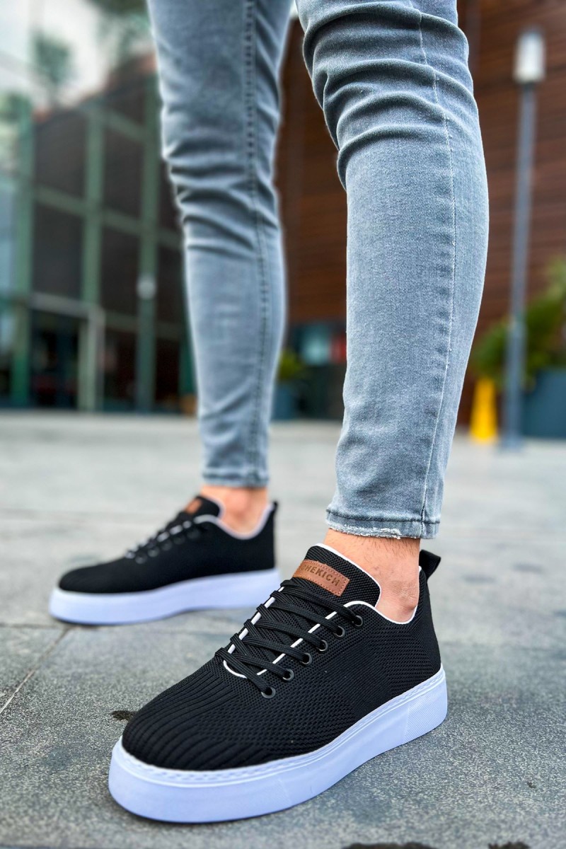 Erkek Sneaker - Siyah Beyaz - 413