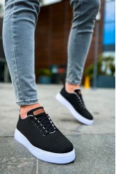 Erkek Sneaker - Siyah Beyaz - 413