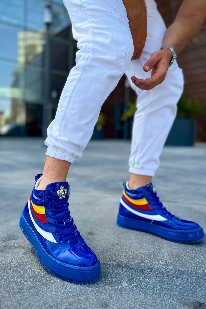 Erkek Bot - Lacivert Rugan  - 973