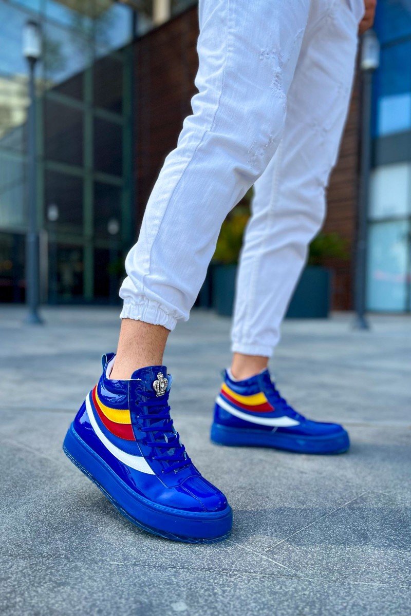 Erkek Bot - Lacivert Rugan  - 973