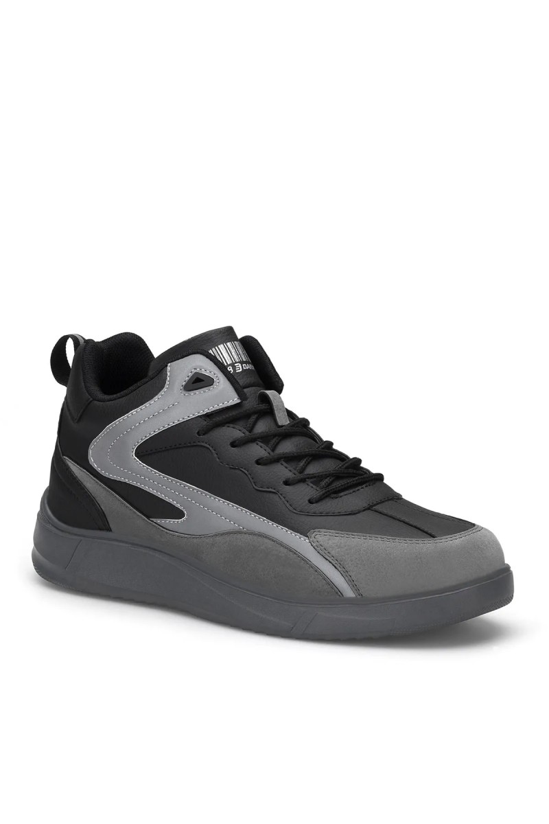 Erkek Bilekli Sneaker - Siyah Gri- DS3.1204