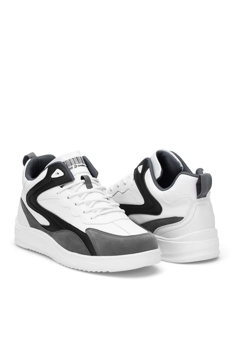 Erkek Bilekli Sneaker - Beyaz Gri- DS3.1204