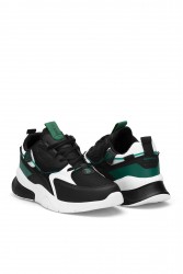 Erkek Sneaker - Siyah Beyaz Yeşil - DS3.1205