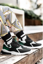Erkek Sneaker - Siyah Beyaz Yeşil - DS3.1205