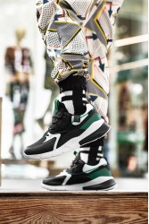 Erkek Sneaker - Siyah Beyaz Yeşil - DS3.1205