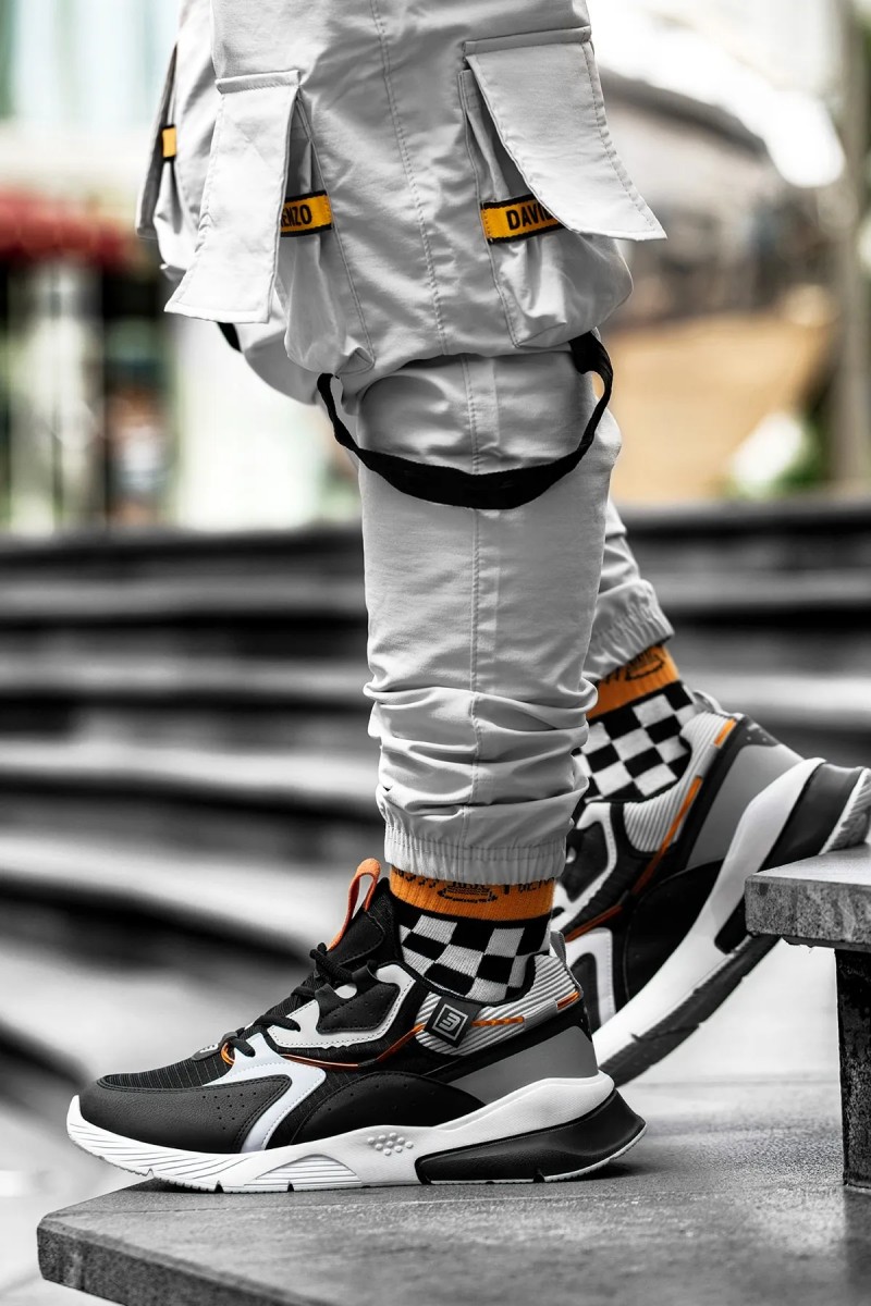 Erkek Sneaker - Siyah Beyaz Buz - DS3.1205