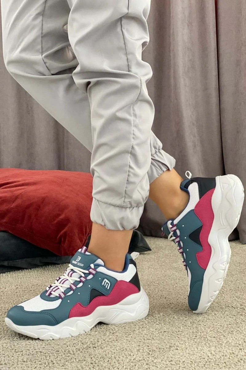 Kadın Sneker - Beyaz Mavi - DS3.5100