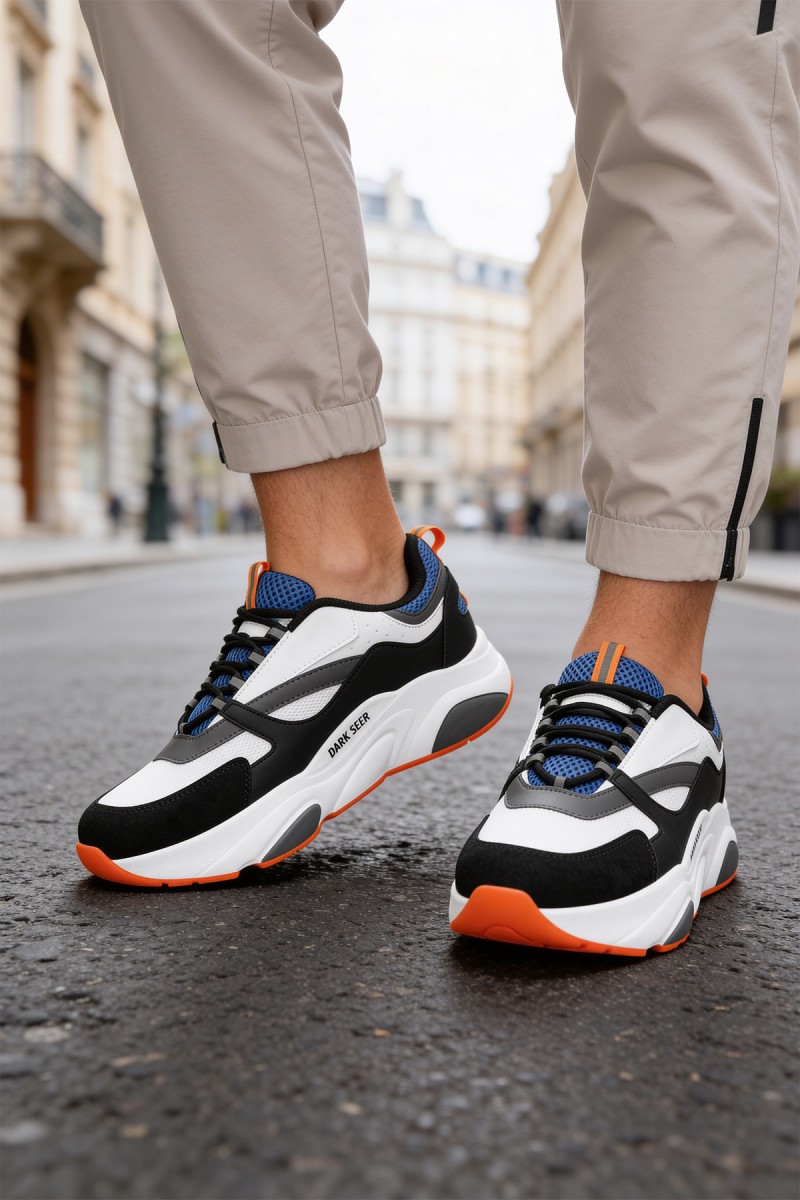 Erkek Sneaker - Beyaz Mavi - 1838