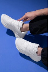 Erkek Sneaker - Full Beyaz - DS.MJ1838